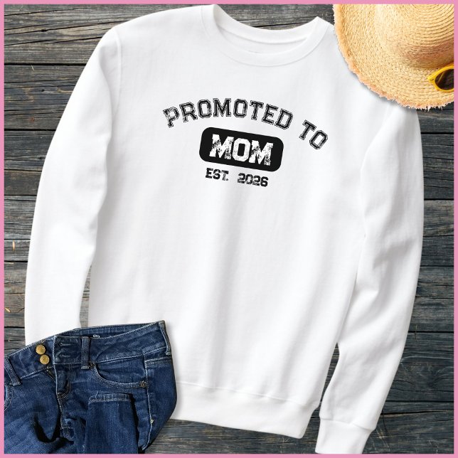 Sudadera Black & White Mom To Be 2026 New Mama (Subido por el creador)