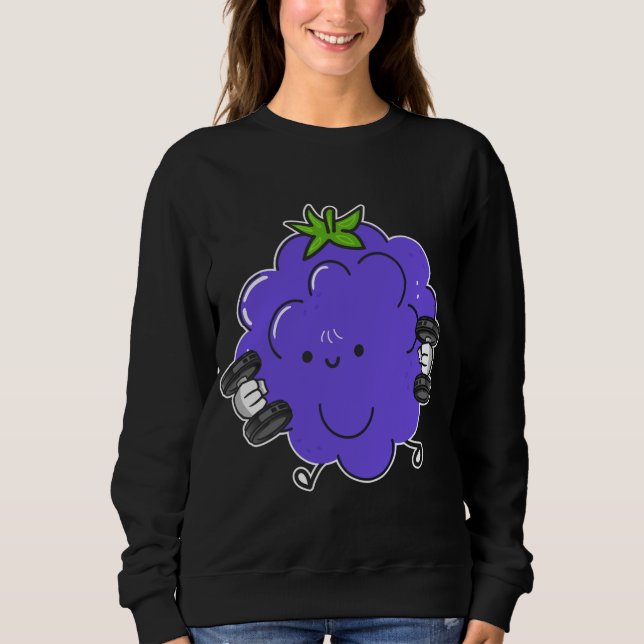 Sudadera Blackberry, Fruit Costuit Workbuilding Bodybuildin (Anverso)