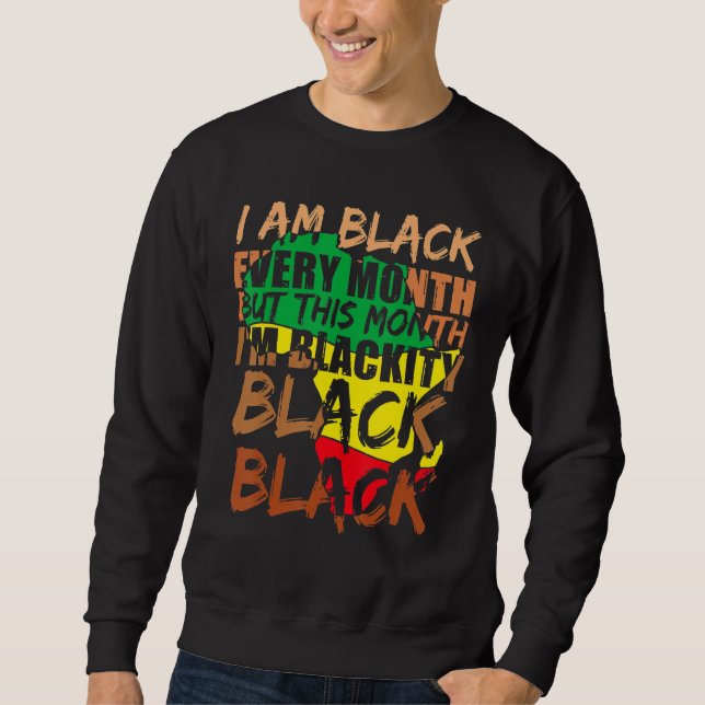 Sudadera Blackity Black Every Month Black History BHM Afric (Anverso)