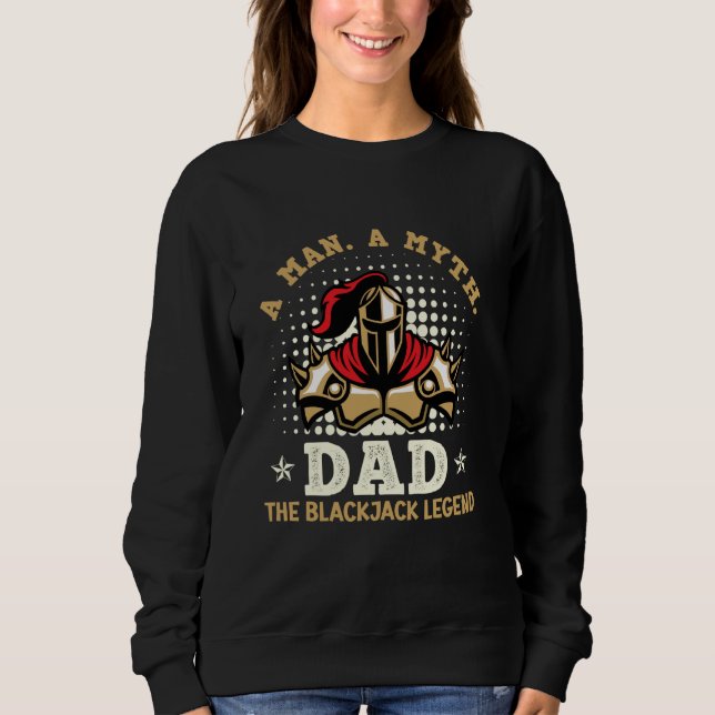 Sudadera Blackjack Casino A MAN A MYY DAD EL BLACKJACK LE (Anverso)