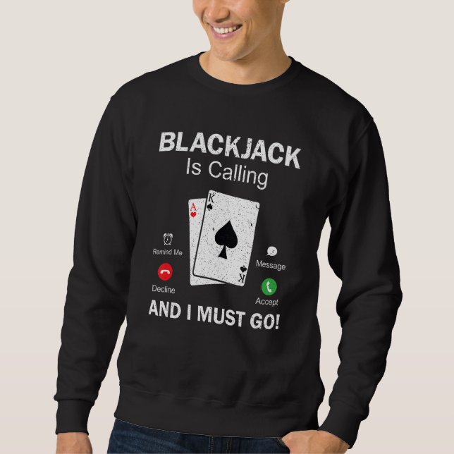 Sudadera BlackJack Gambling 21 Blackjack (Anverso)