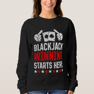 Sudadera BLACKJACK WINNING EMPIEZA AQUÍ DIVERTIDO Blackjack