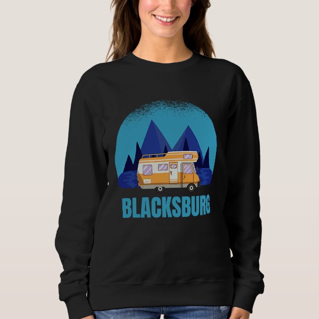 Sudadera Blacksburg Virginia Camp Motorhome RV VA Caravan M (Anverso)