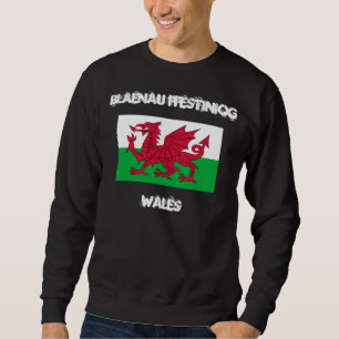 Sudadera Blaenau Ffestiniog, Gales con bandera galesa