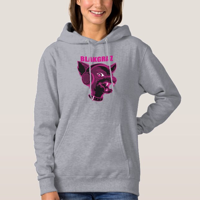Sudadera Blakgraz Lucy el perro con audífonos (Anverso)