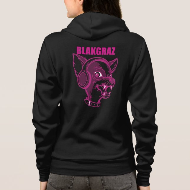 Sudadera Blakgraz Lucy el perro con audífonos camiseta (Reverso)