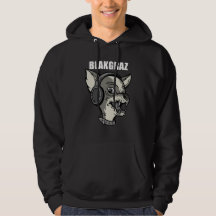 Blakgraz Lucy el perro con audífonos camiseta