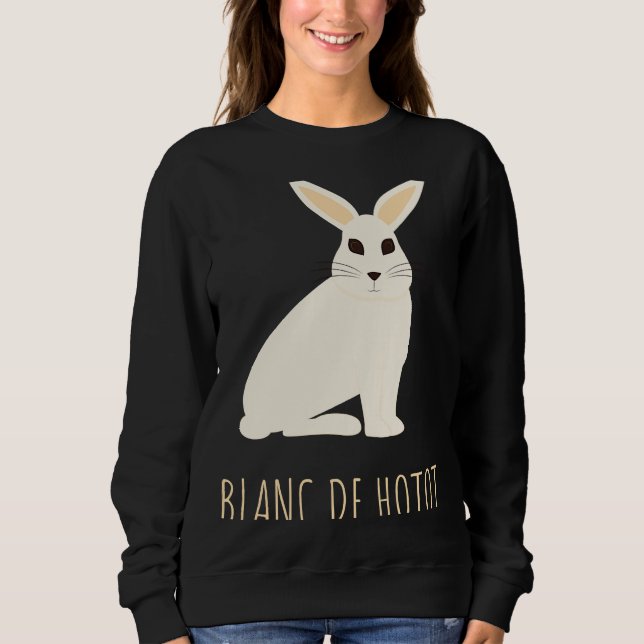Sudadera Blanc De Hotot Rabbit Stone Rabbits Bun Bunny (Anverso)