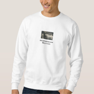 Sudadera blanca con foto real gótica noruega