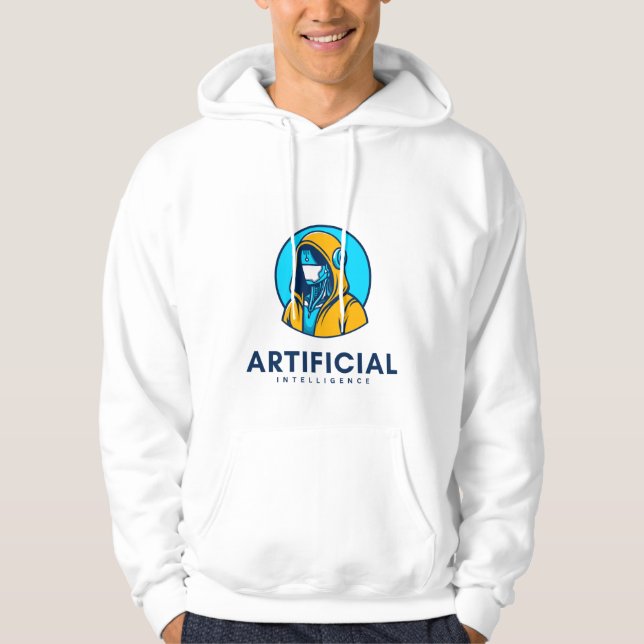 Sudadera Blanca con Inteligencia Artificial para H (Anverso)
