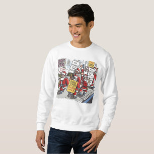 Sudadera blanca con Santa Strike