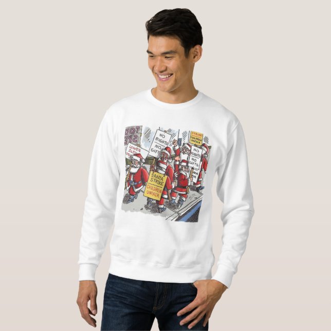 Sudadera blanca con Santa Strike (Anverso completo)
