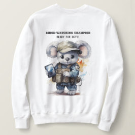 Sudadera blanca de Koala para los amantes de Binge