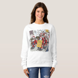Sudadera blanca de mujer Santa Strike