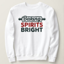Sudadera Blanca de Navidad Baking Spirits Bright