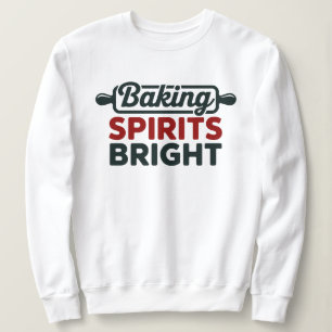 Sudadera Blanca de Navidad Baking Spirits Bright