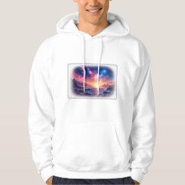 Sudadera Blanca Galaxia Horizonte Celeste