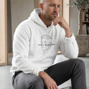 Sudadera blanca Just Breathe Línea limpia