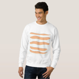 Sudadera blanca masculina con tiras de tigre