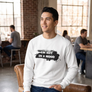Sudadera Blanca Minimalista con Letrero "No Estoy 
