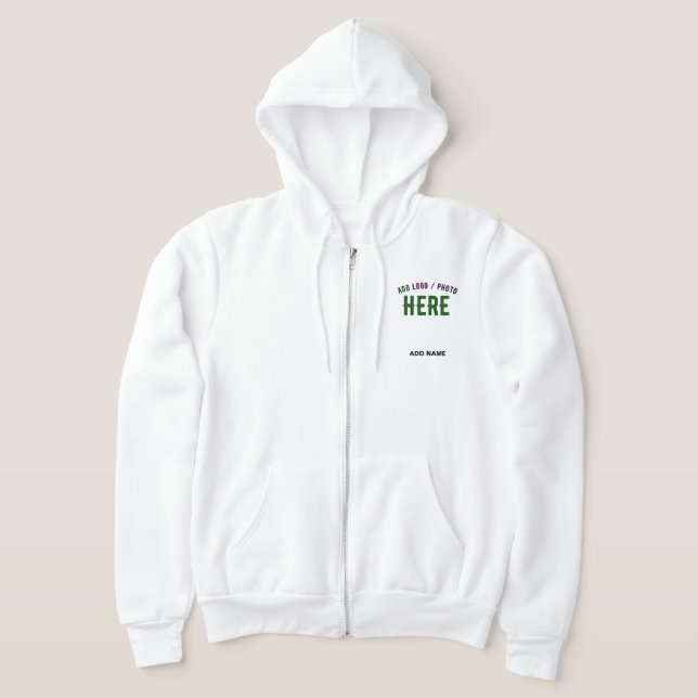 SUDADERA BLANCA MODERNA CON ESTILO PERSONALIZABLE VERIFICAD (Distribución)