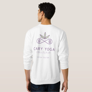 Sudadera Blanca y Morada Simple - Sin Capucha