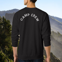 Sudadera Blanco Feliz Camper Escudo Camp Crew Vintage Negro