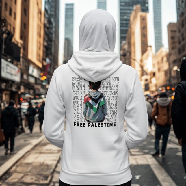 Sudadera Blanco palestino libre (Subido por el creador)