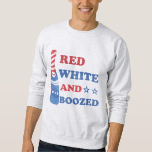 Sudadera Blanco Rojo Y Boozado 4 de Julio