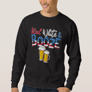 Sudadera Blanco Rojo Y Booze La Bandera Norteamericana 4 De