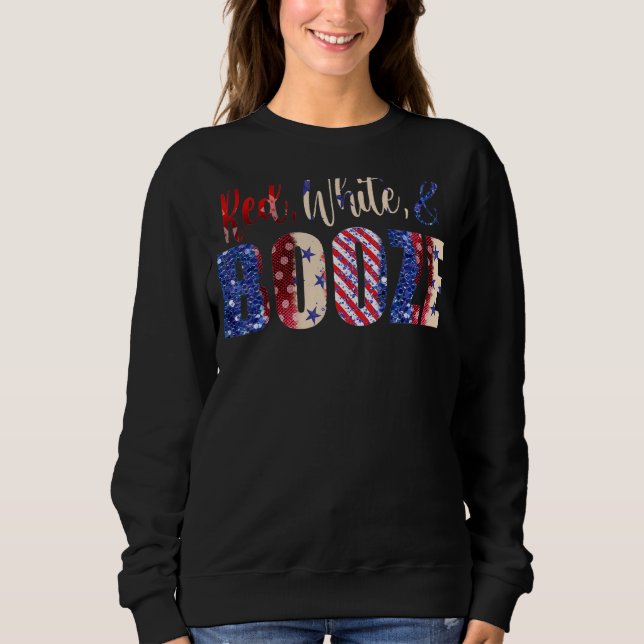 Sudadera Blanco Rojo Y Boozy 4 De Julio Fiesta Gracioso Beb (Anverso)