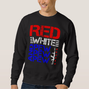 Sudadera Blanco Rojo Y Pew Pew Pew