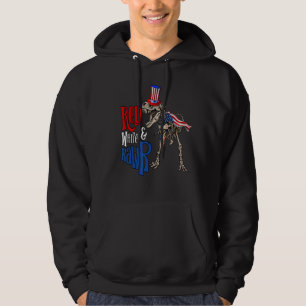 Sudadera Blanco Rojo Y Rawr 4 De Julio Rex Dinosaurio