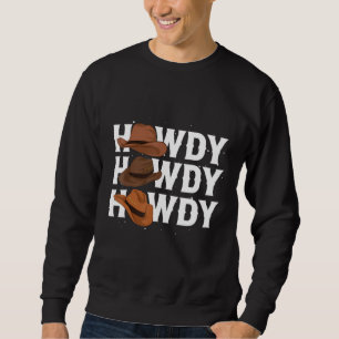 Sudadera Blanco Vintage Howdy Rodeo Occidental País Sureño