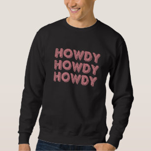 Sudadera Blanco Vintage Howdy Rodeo Occidental País Sureño