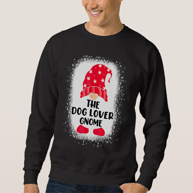 Sudadera Blanqueado El Gnomos De Perro Navidad Familiar A J (Anverso)