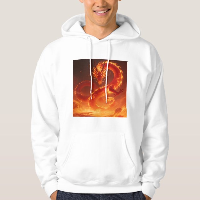 Sudadera Blazing Fire Dragon | Mythical Flame Dragon Fantas (Anverso)