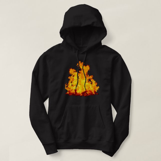 Sudadera Blazing Fire Men's Basic Hooded Sweatshirt (Diseño del anverso)