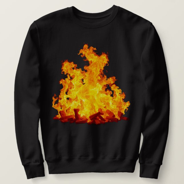 Sudadera Blazing Fire Men's Basic Sweatshirt (Anverso del diseño)
