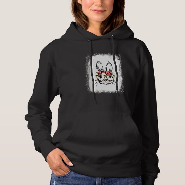 Sudadera Bleached Bunny Face Leopardo Glasses Headband Happ (Anverso)