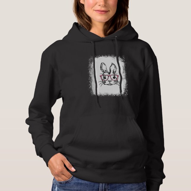 Sudadera Bleached Bunny Face Leopardo Glasses Headband Happ (Anverso)