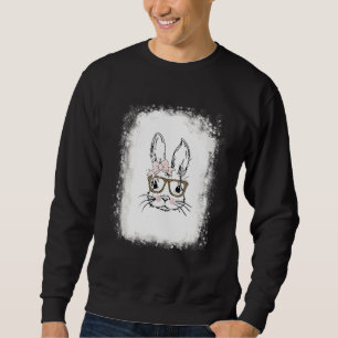 Sudadera Bleached Bunny Face Leopardo Glasses Headband Happ