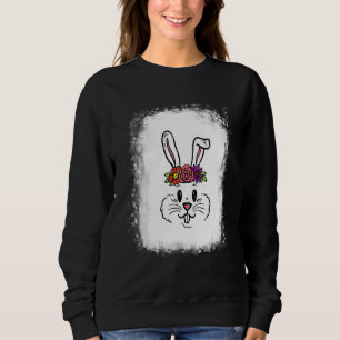 Sudadera Bleached Bunny Face Leopardo Glasses Headband Happ