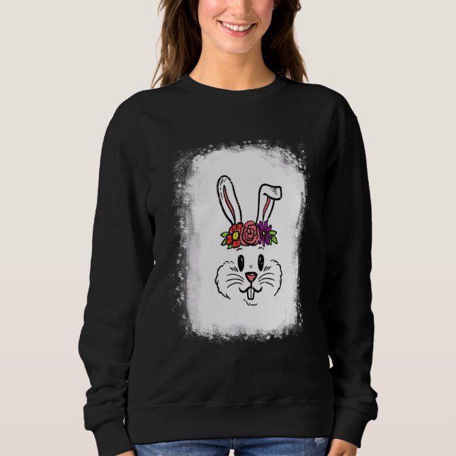 Sudadera Bleached Bunny Face Leopardo Glasses Headband Happ (Anverso)