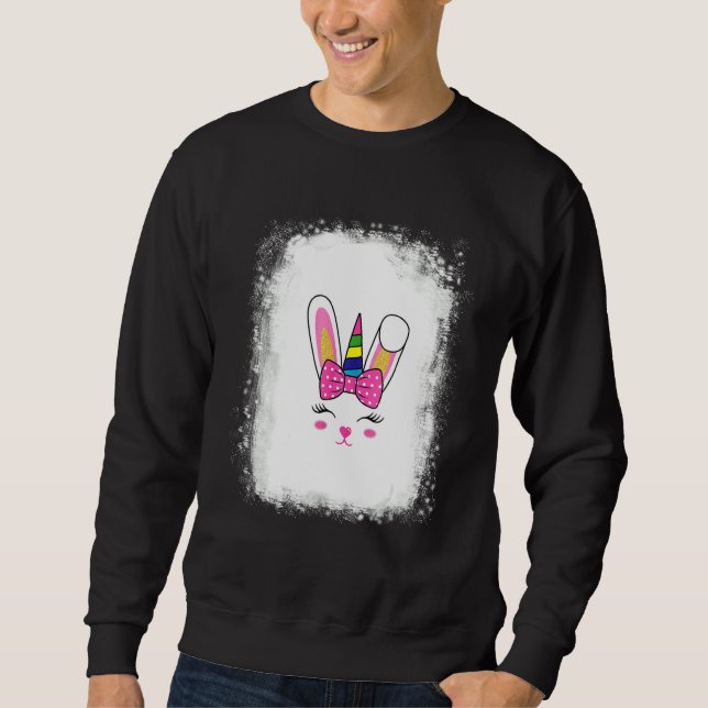 Sudadera Bleached Bunny Face Leopardo Glasses Headband Happ (Anverso)