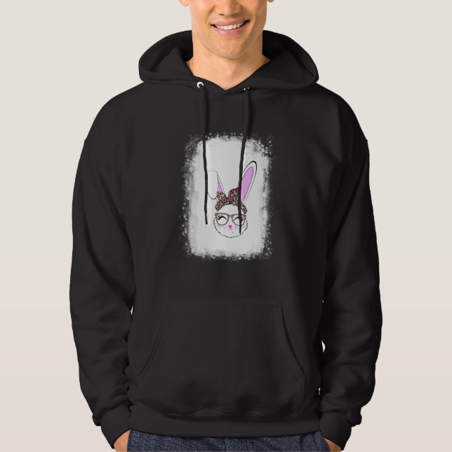 Sudadera Bleached Bunny Face Leopardo Glasses Headband Happ (Anverso)