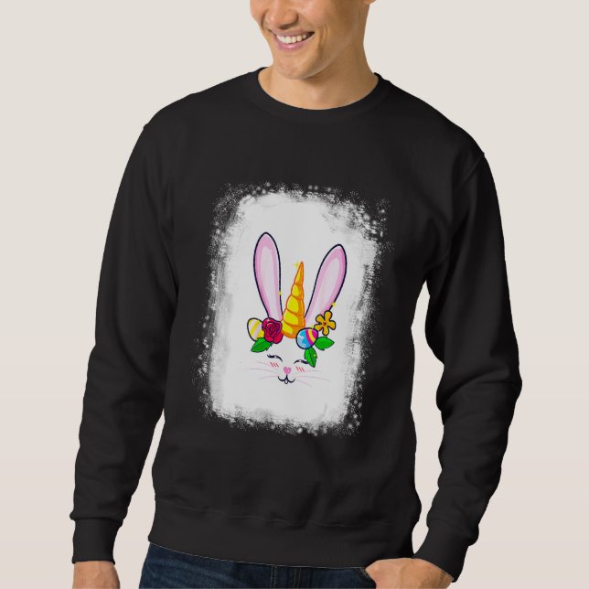 Sudadera Bleached Bunny Face Leopardo Glasses Headband Happ (Anverso)