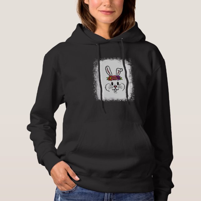 Sudadera Bleached Bunny Face Leopardo Glasses Headband Happ (Anverso)
