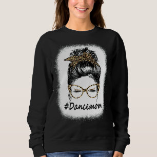 Sudadera Bleached Dance Mom Leopard Messy Bun Women
