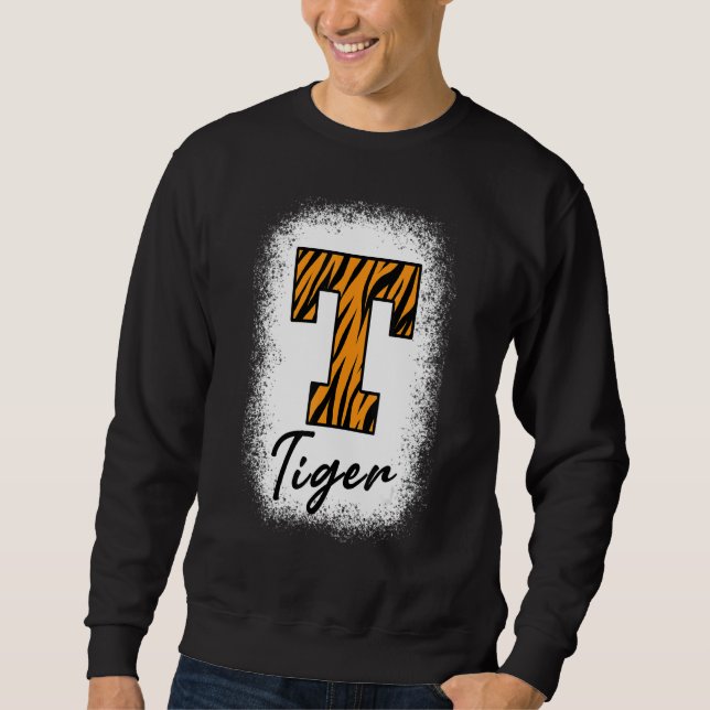 Sudadera Bleached Football Tigers School Sports Fan Team Sp (Anverso)